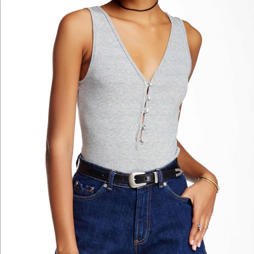 Grey body suit!